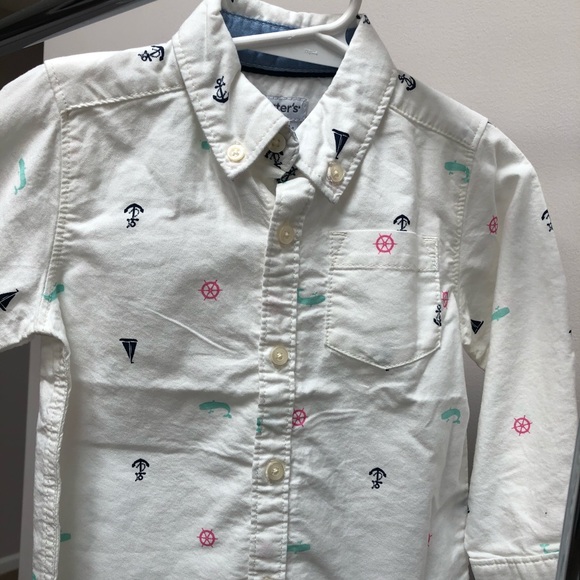 NWT white button down size 24 month toddler boy. - Picture 2 of 5